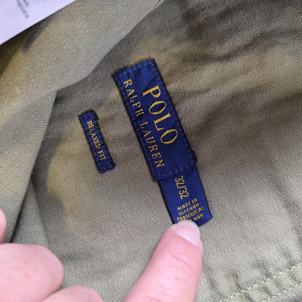 Polo Ralph Lauren Field Fatigue Pants 32x32 Distressed Utility Military Surplus - Picture 3 of 14